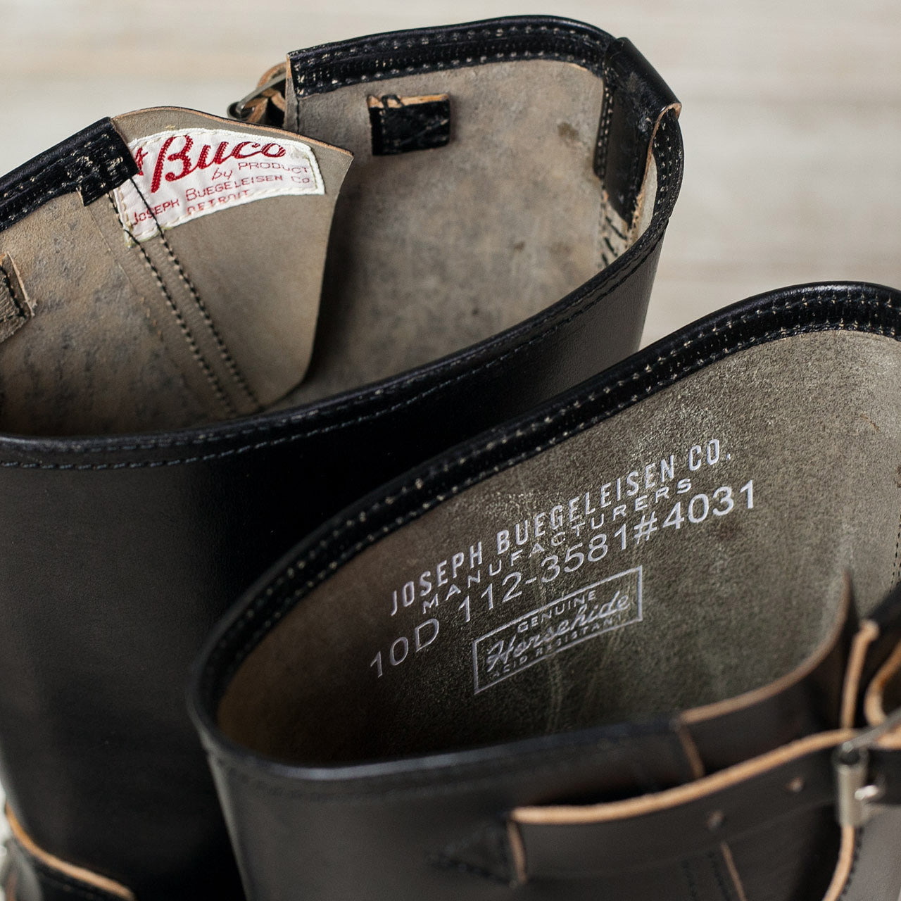 THE REAL McCOY'S Buco Engineer Boots / Buttock Black THE REAL McCOY'S Buco Engineer Boots / Buttock Black