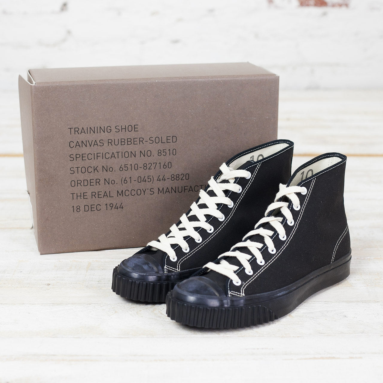 THE REAL MCCOY S Military Canvas Training Shoes Black
