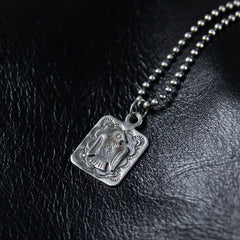 Pendentif Plaque Militaire Thunderbird Argent