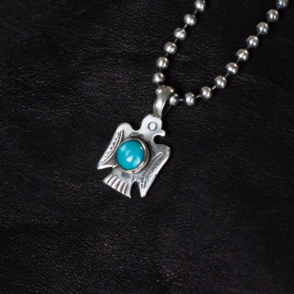 Mini breloque oiseau turquoise