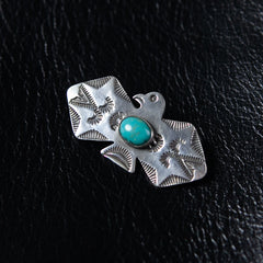 Lil Thunderbird Pin Turquoise Silber