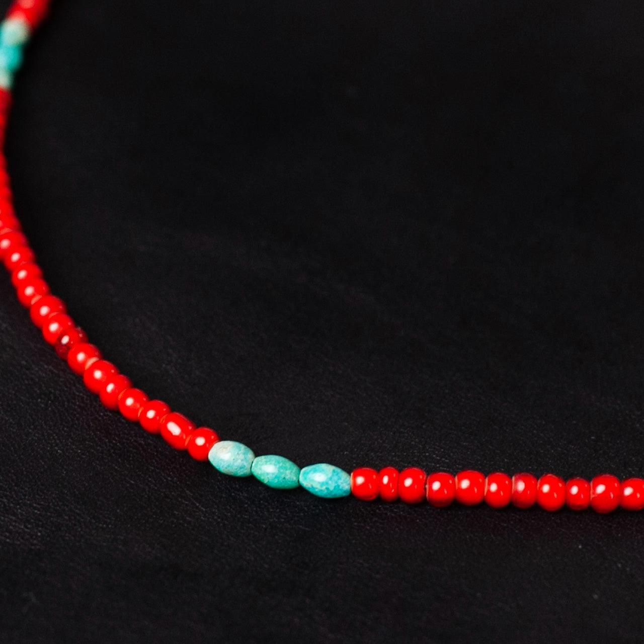 Red & Turquoise Bead Necklace