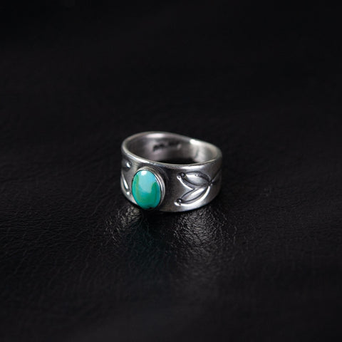 Stand Alone Ring Turquoise Silver