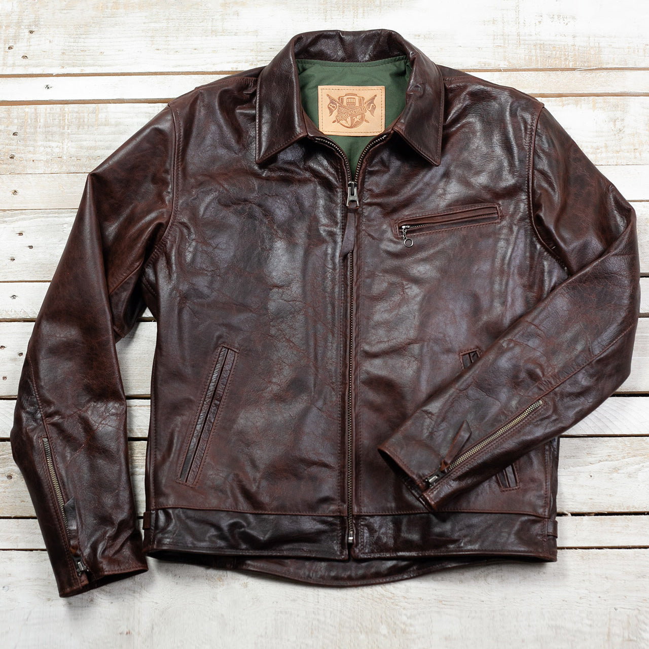 Lederjacke "Youth of America" Brown Horse