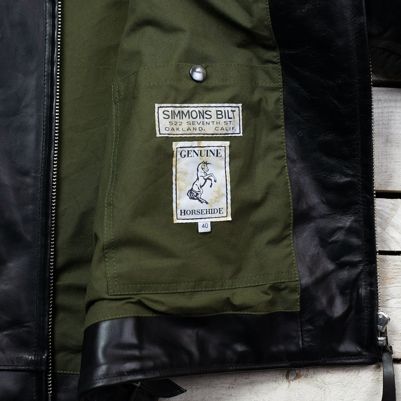 Lederjacke "Youth of America" Schwarz