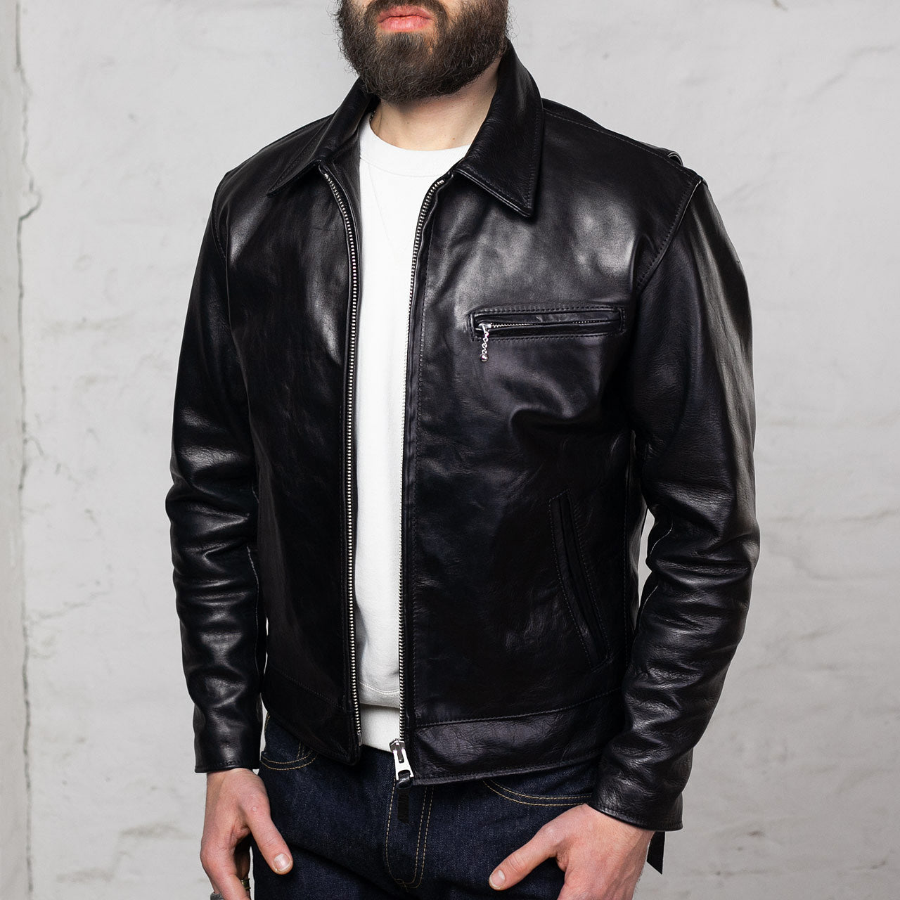 Lederjacke "Youth of Japan" Schwarz