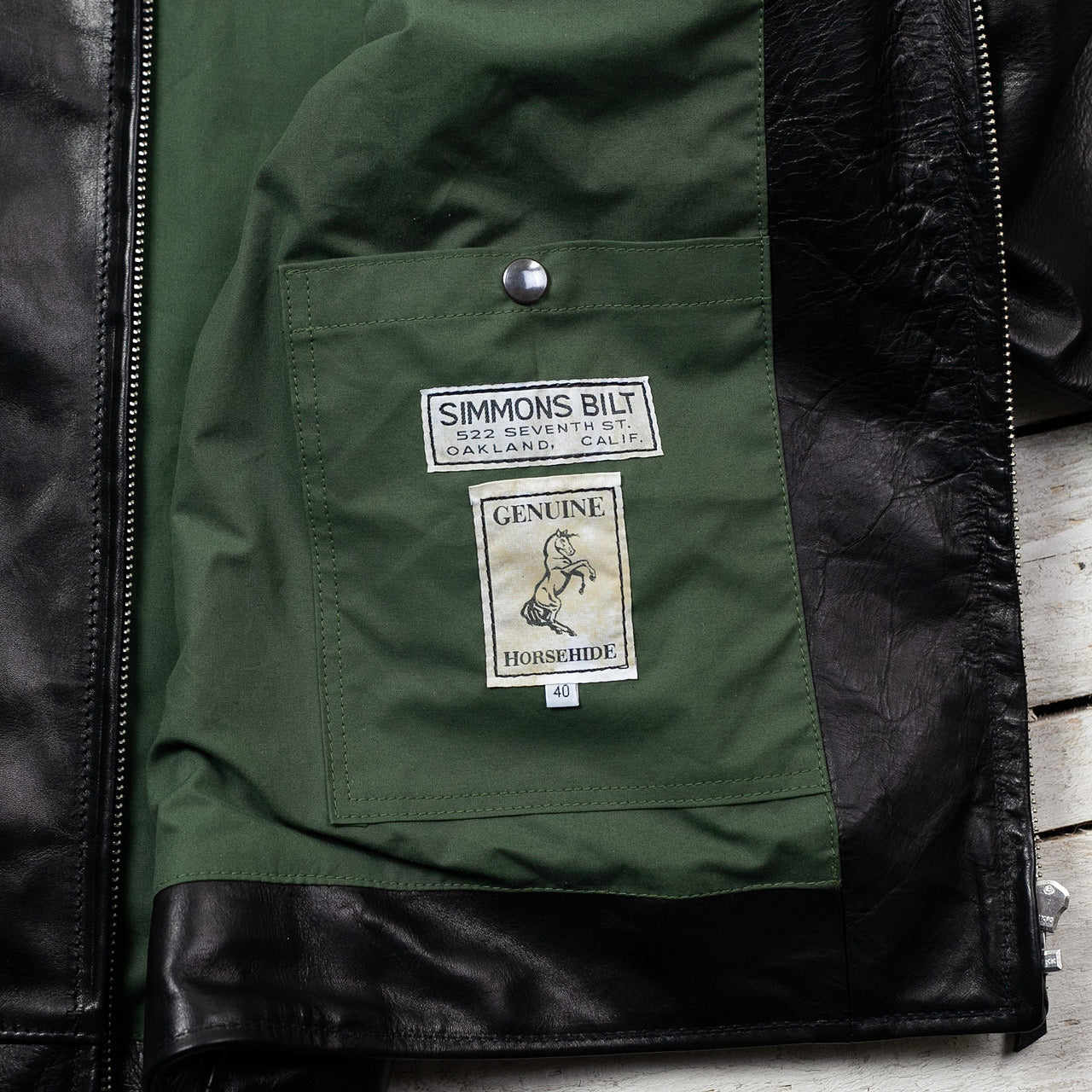 Lederjacke "Youth of Japan" Schwarz