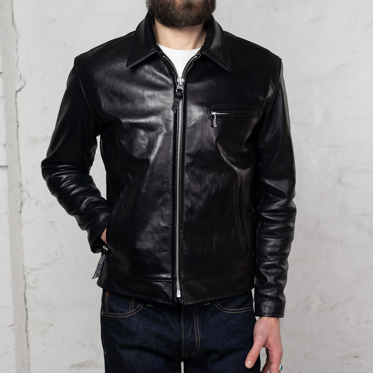 Lederjacke "Youth of Japan" Schwarz
