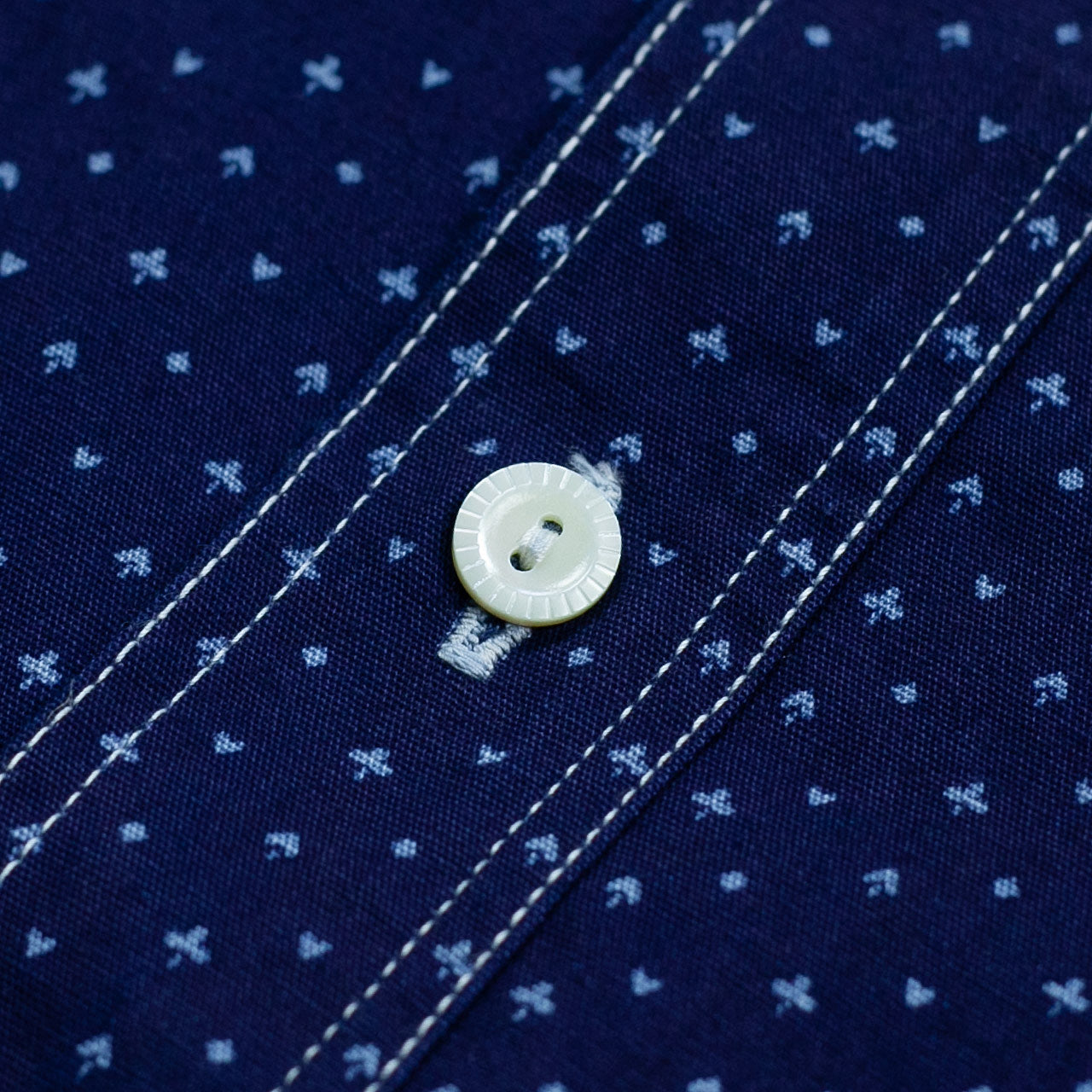 SC38702 Kurzarm Work Shirt "Casino Stripe" Indigo