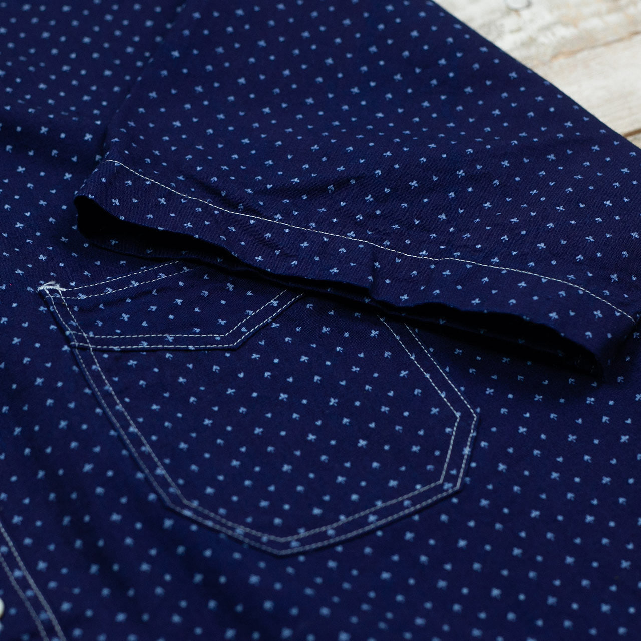 SC38702 Kurzarm Work Shirt "Casino Stripe" Indigo