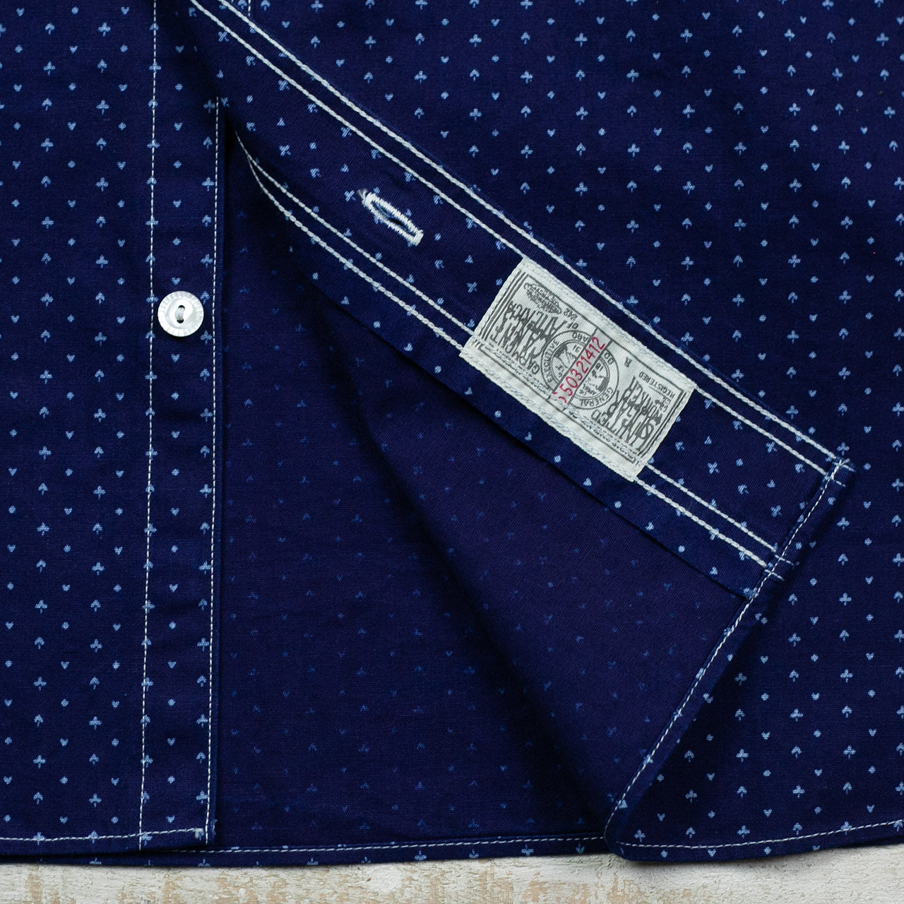 SC38702 Kurzarm Work Shirt "Casino Stripe" Indigo
