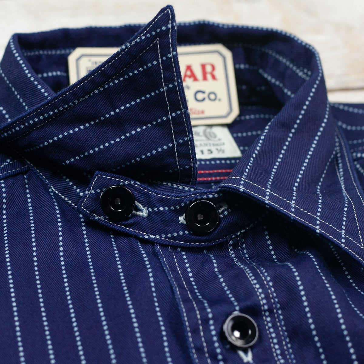 SUGAR CANE 8.5oz.INDIGO STRIPE WORK COAT
