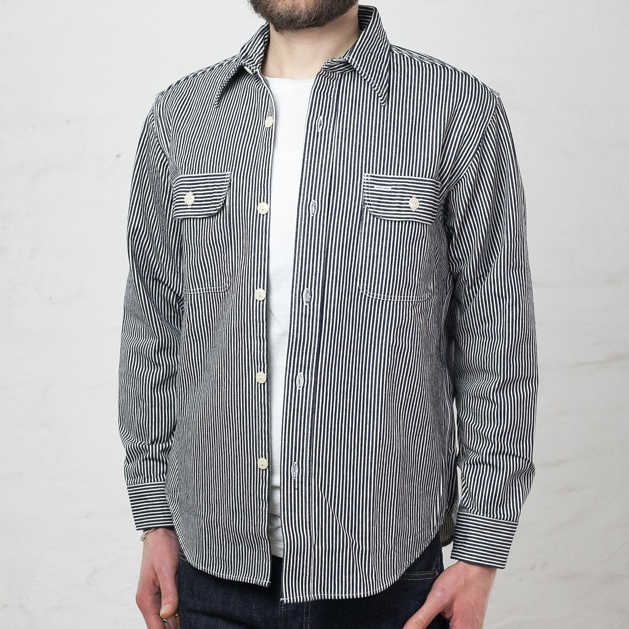 SC27853 Hickory Stripe Work Shirt