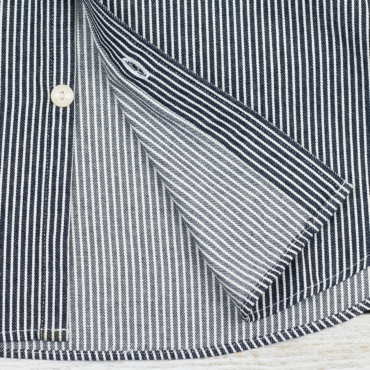 SC37944 Hickory Stripe Work S/S Shirt