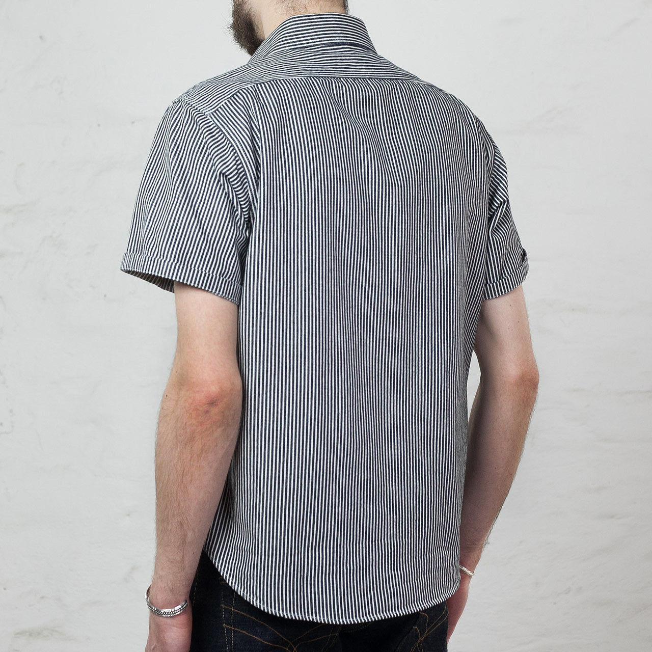 SC37944 Hickory Stripe Work S/S Shirt