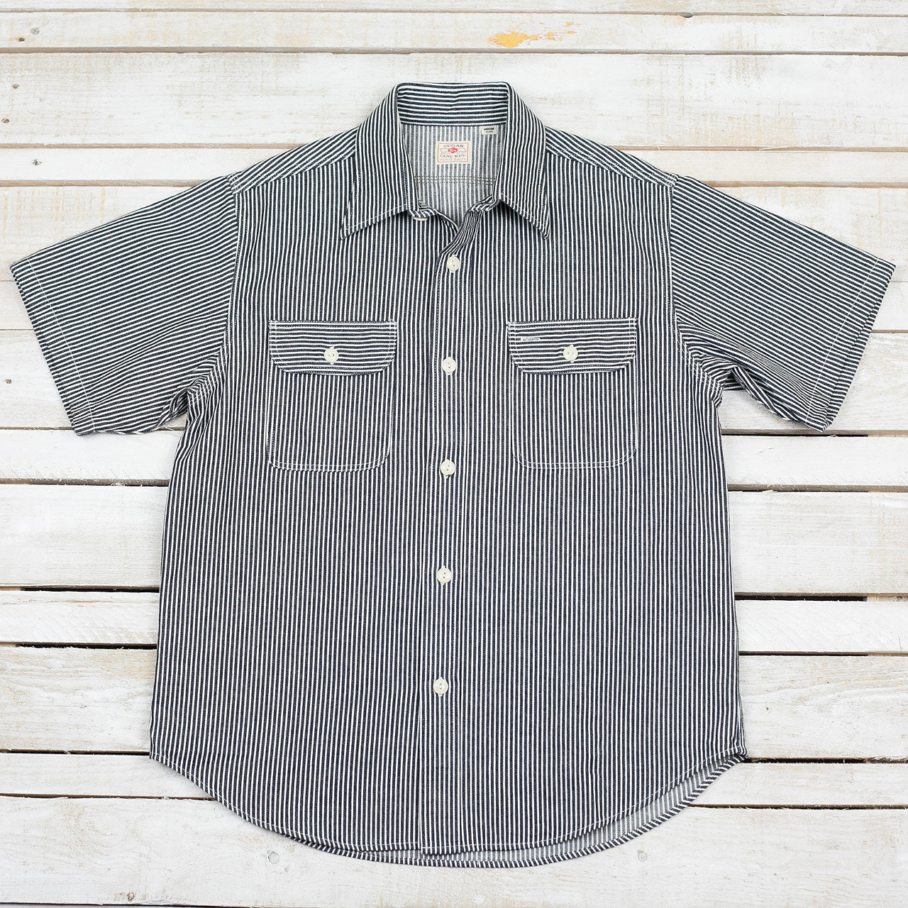 SC37944 Hickory Stripe Work S/S Shirt
