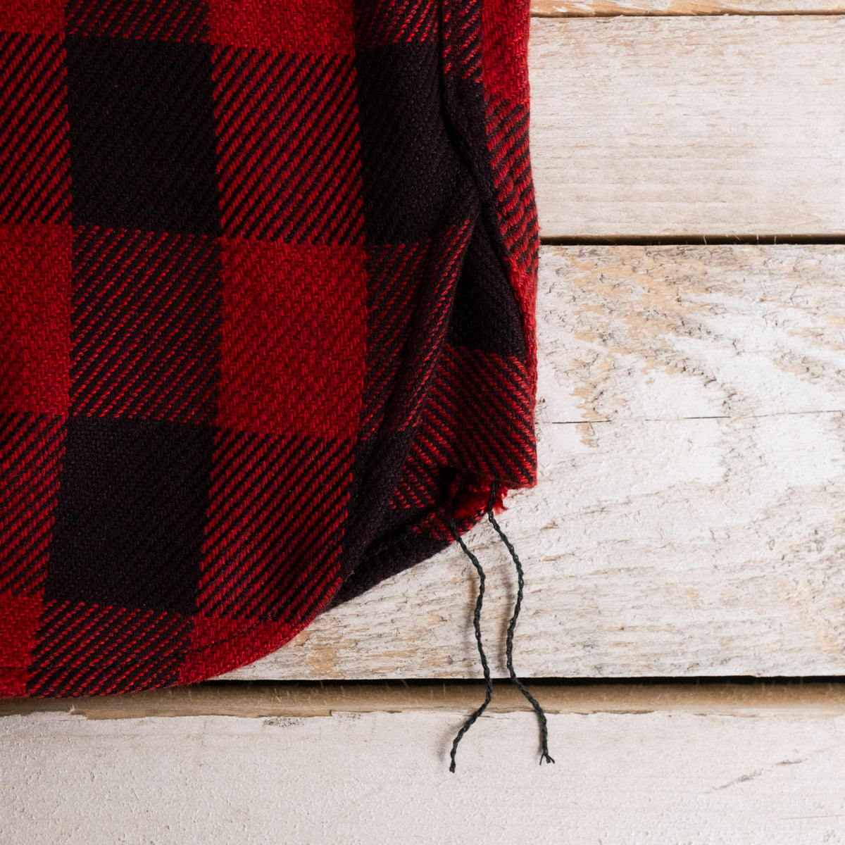 8HU Twisted-Yarn Buffalo Check Flannel Rot/Schwarz