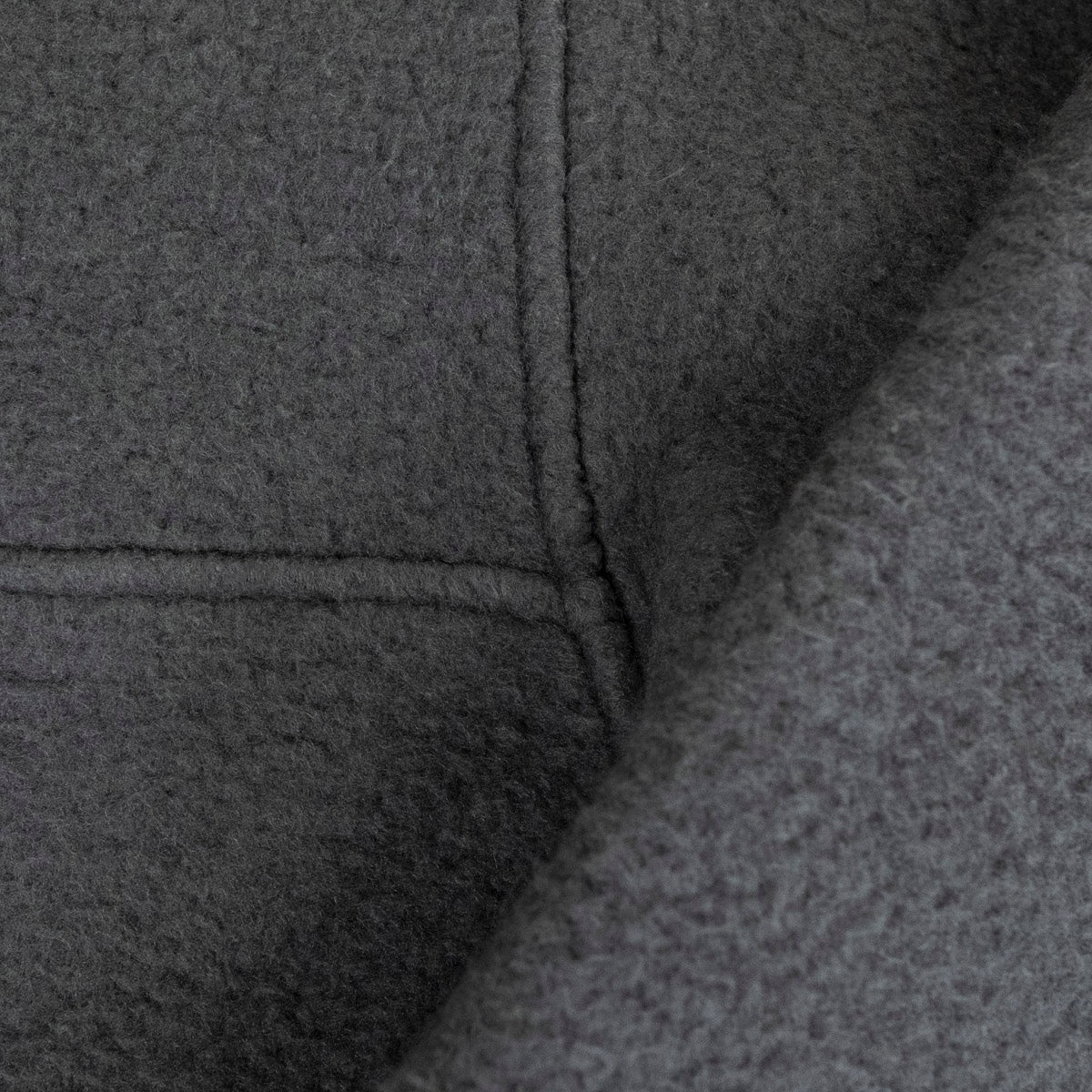 Snap Front Pull-Over Fleece Grau