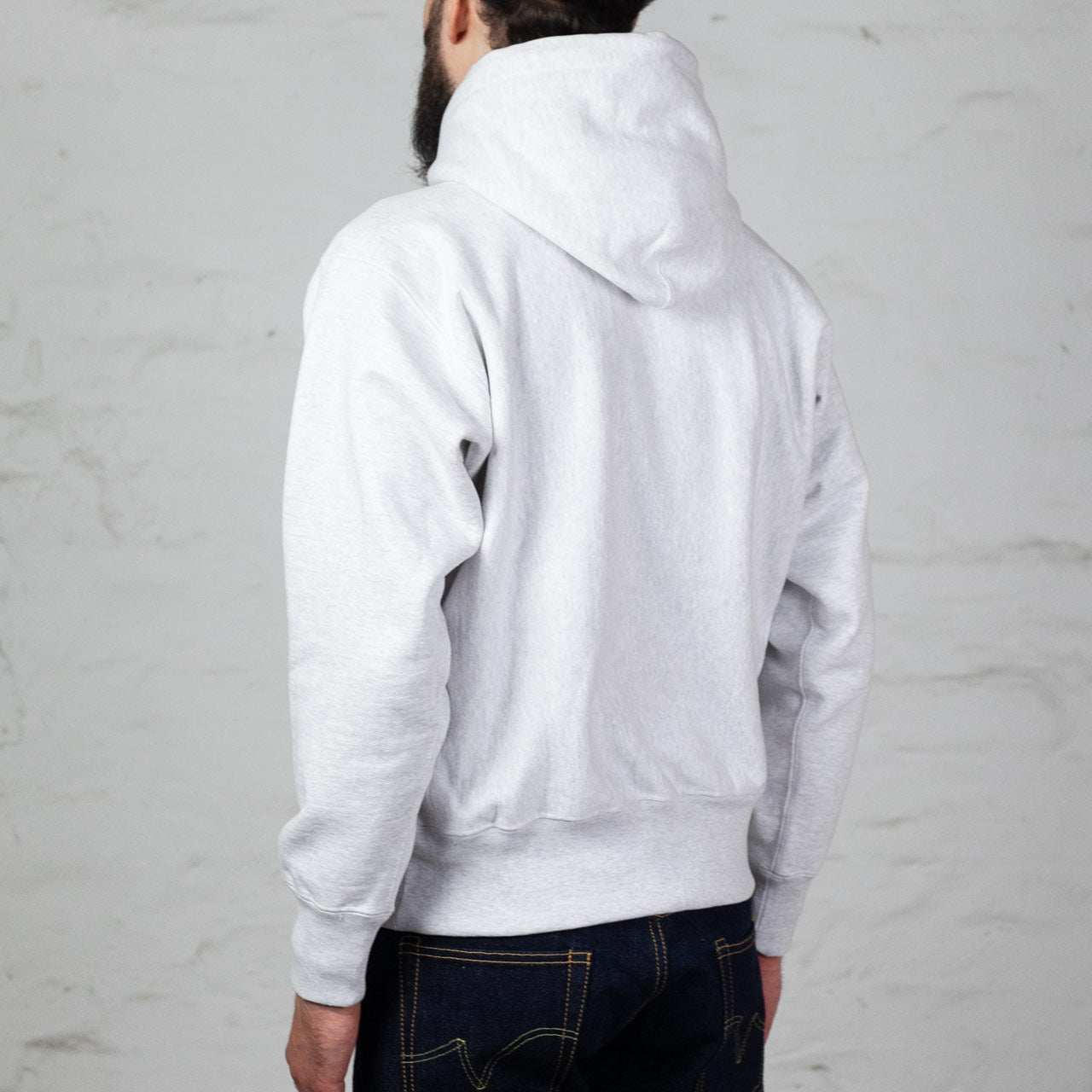 Heavyweight Hooded Sweatshirt Silver Grey