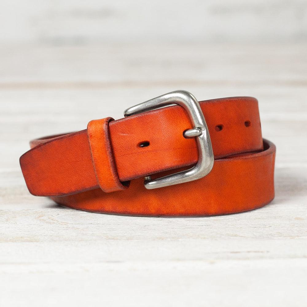 JOE McCoy Bend Leather Belt Marron