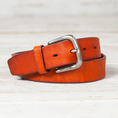 JOE McCoy Bend Leather Belt Braun