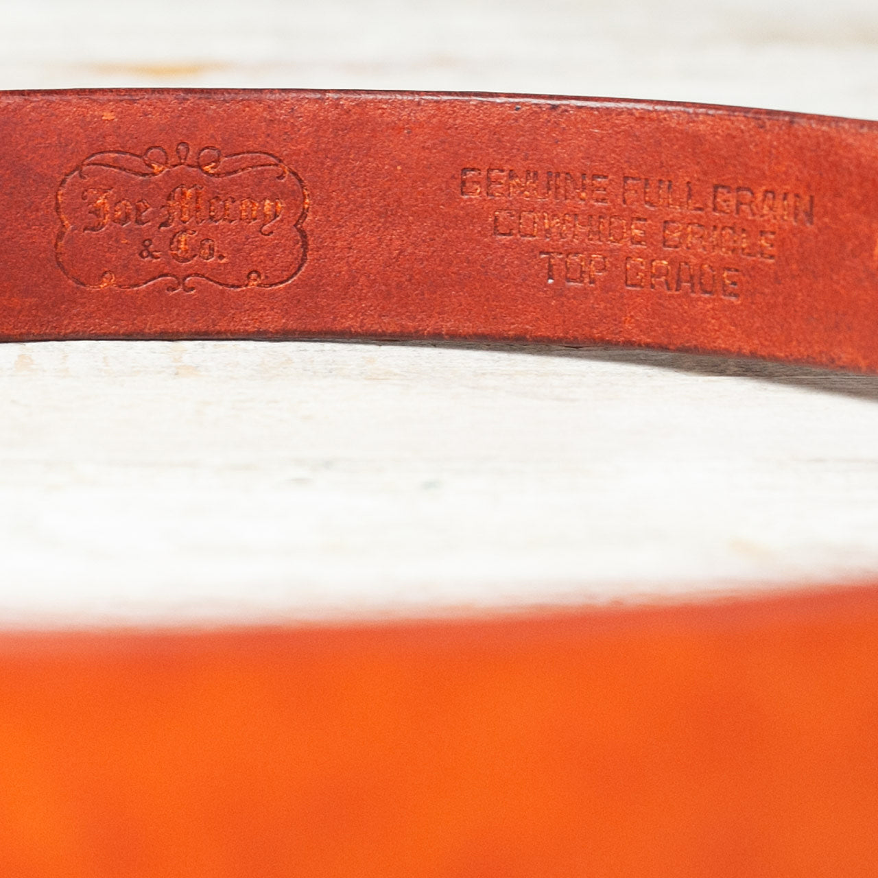 JOE McCoy Bend Leather Belt Braun