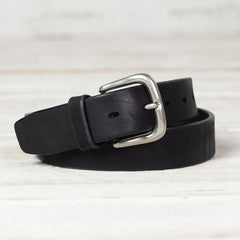 JOE McCOY Bend Leather Belt Black