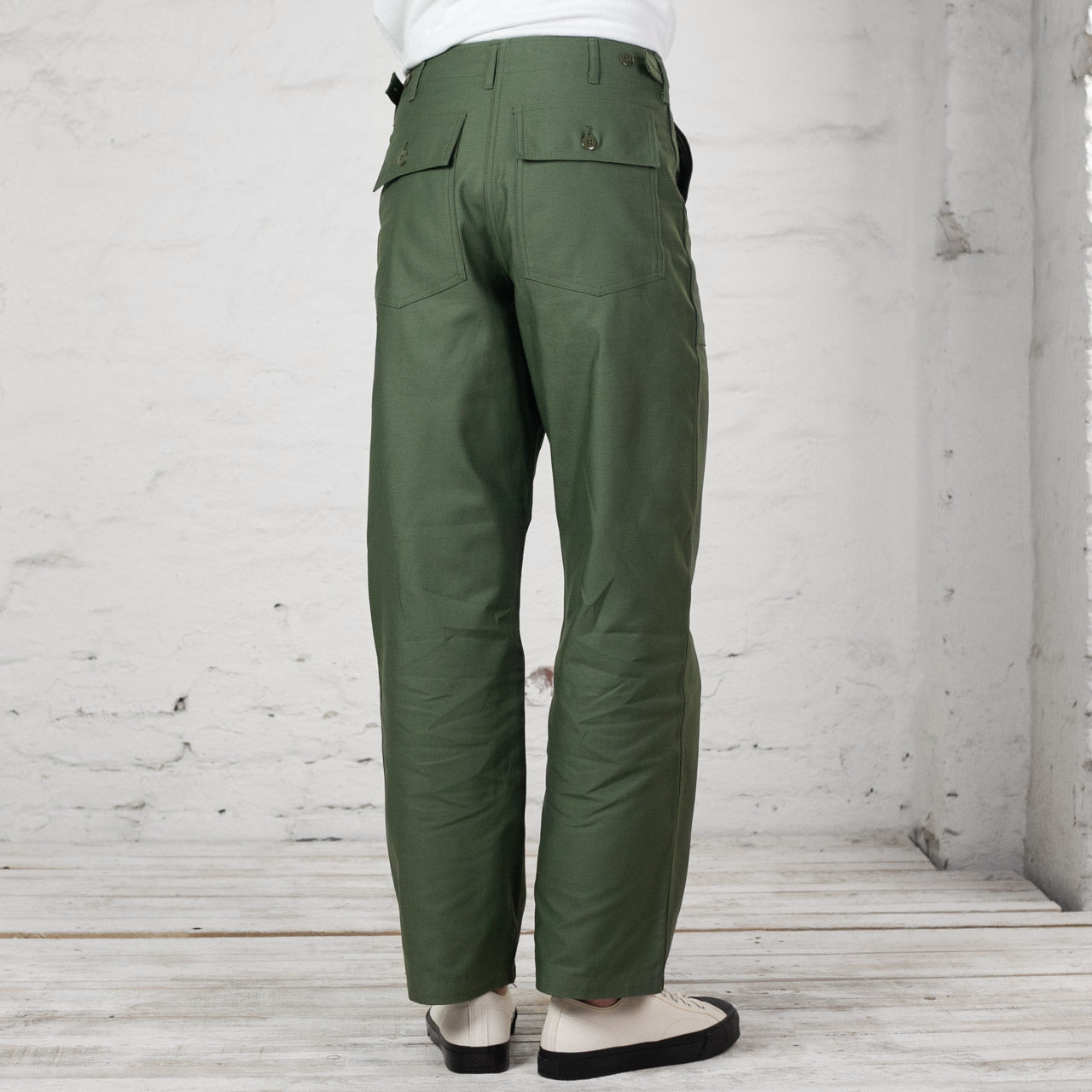 Trousers, Men's Cotton Sateen Oliv