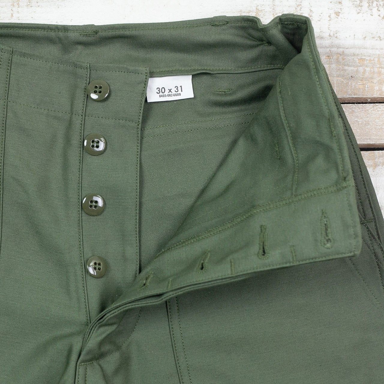 Trousers, Men's Cotton Sateen Oliv