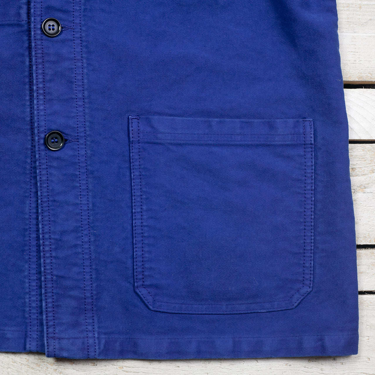 French Moleskin Jacket Hydrone Blau