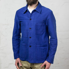 French Moleskin Jacket Hydroblau