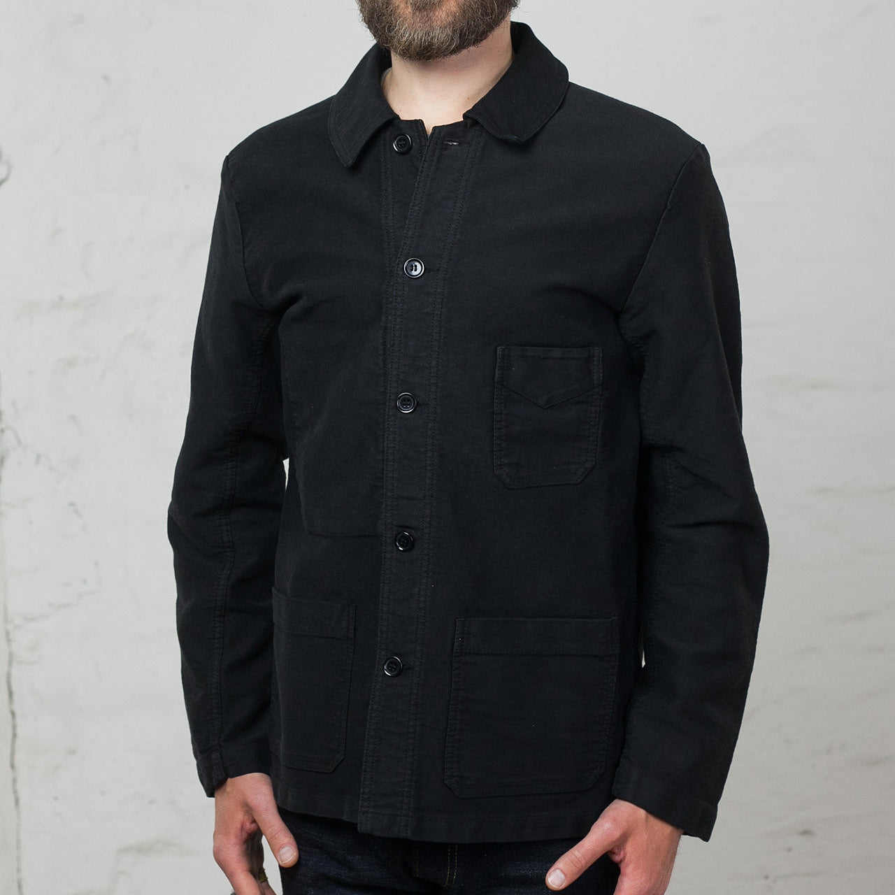 Vétra French Moleskin Jacket Black