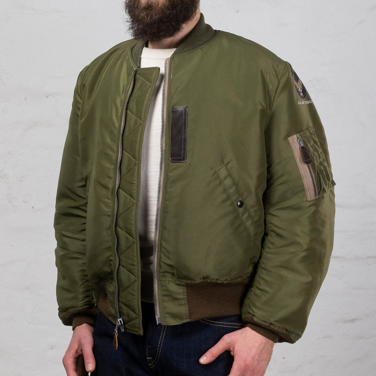 BR15323 B-15C MOD Flight Jacket Oliv