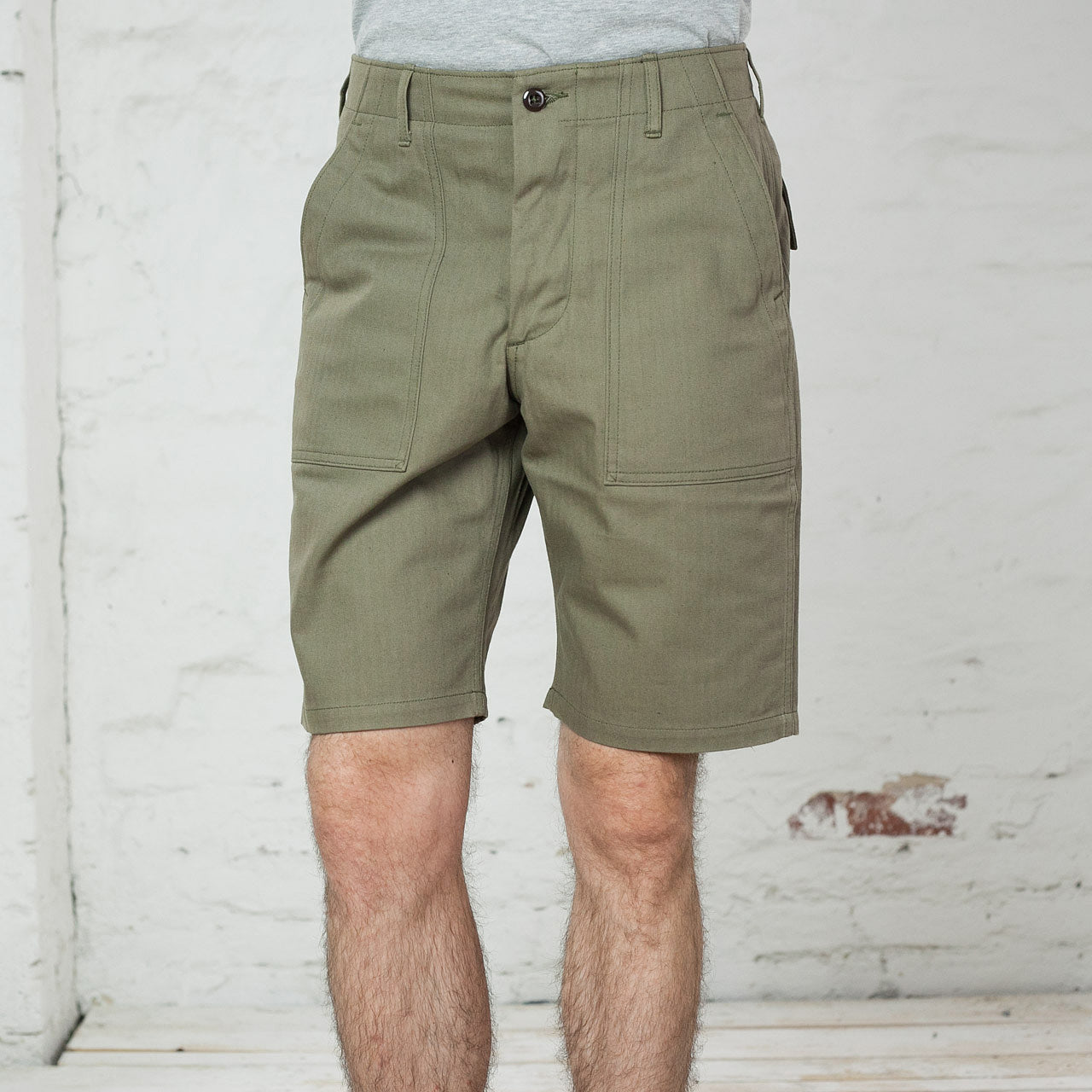 Lot 1218 Herringbone Military Shorts Oliv
