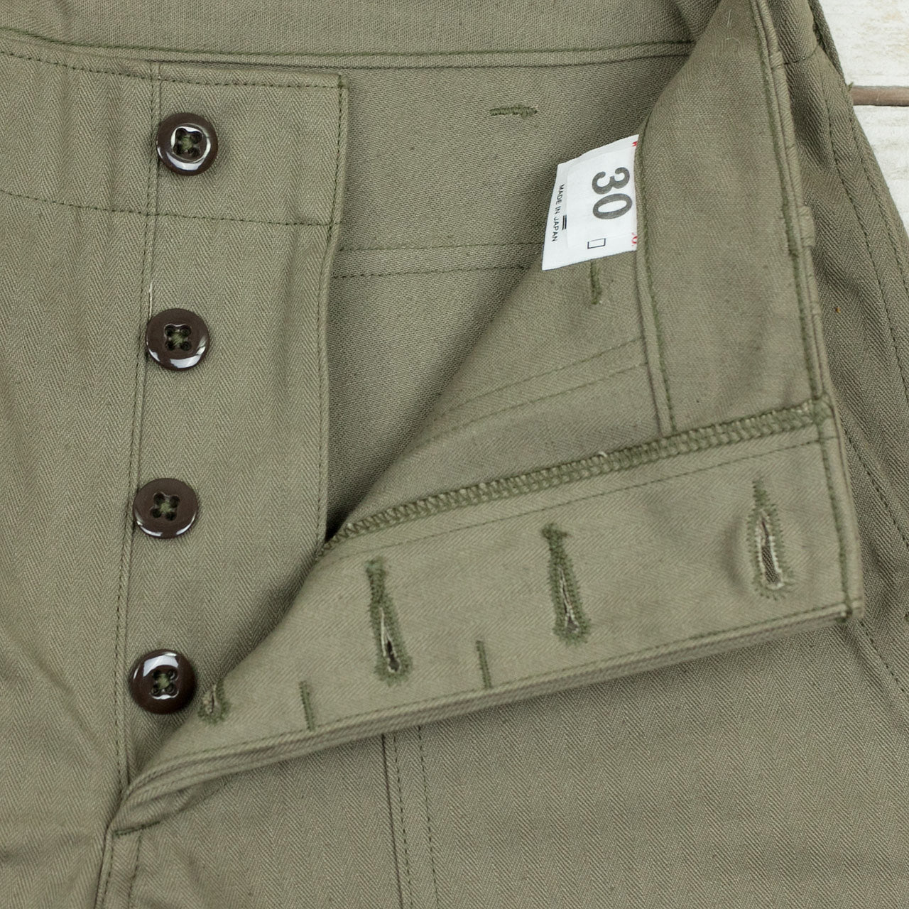 Lot 1218 Herringbone Military Shorts Oliv