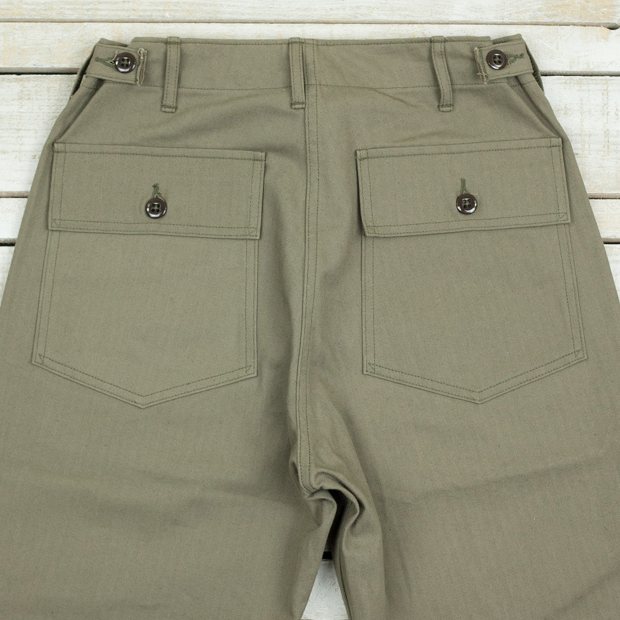 Lot 1218 Herringbone Military Shorts Oliv