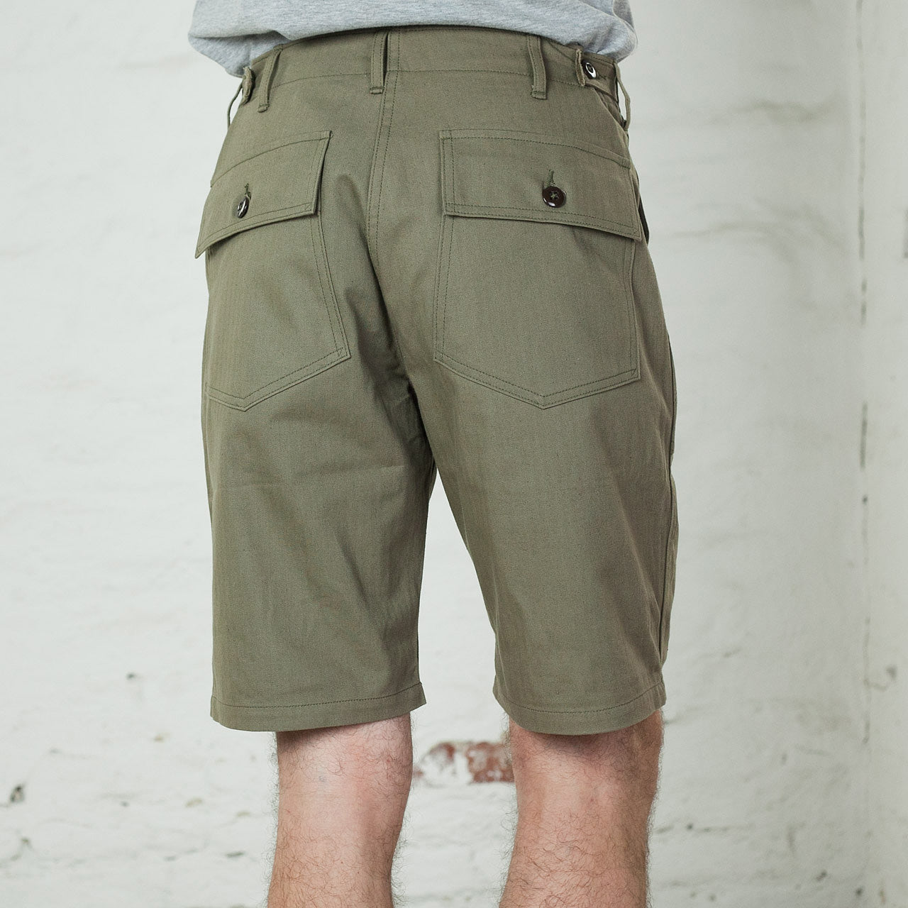 Lot 1218 Herringbone Military Shorts Oliv