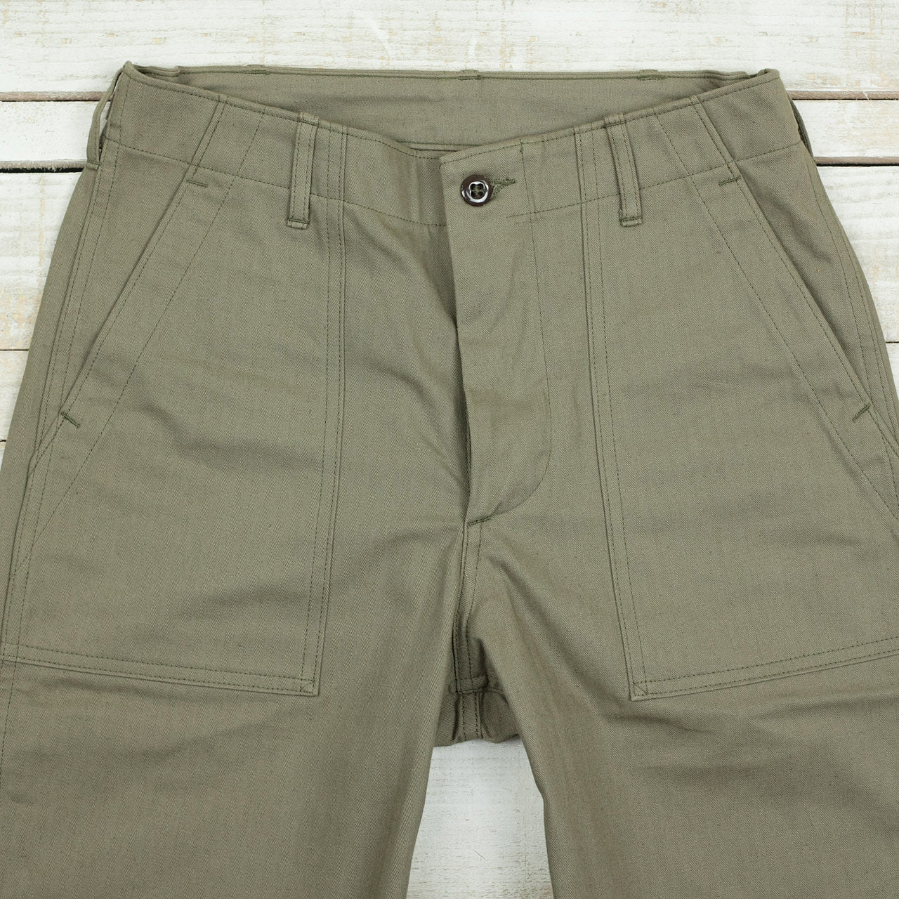 Lot 1218 Herringbone Military Shorts Oliv