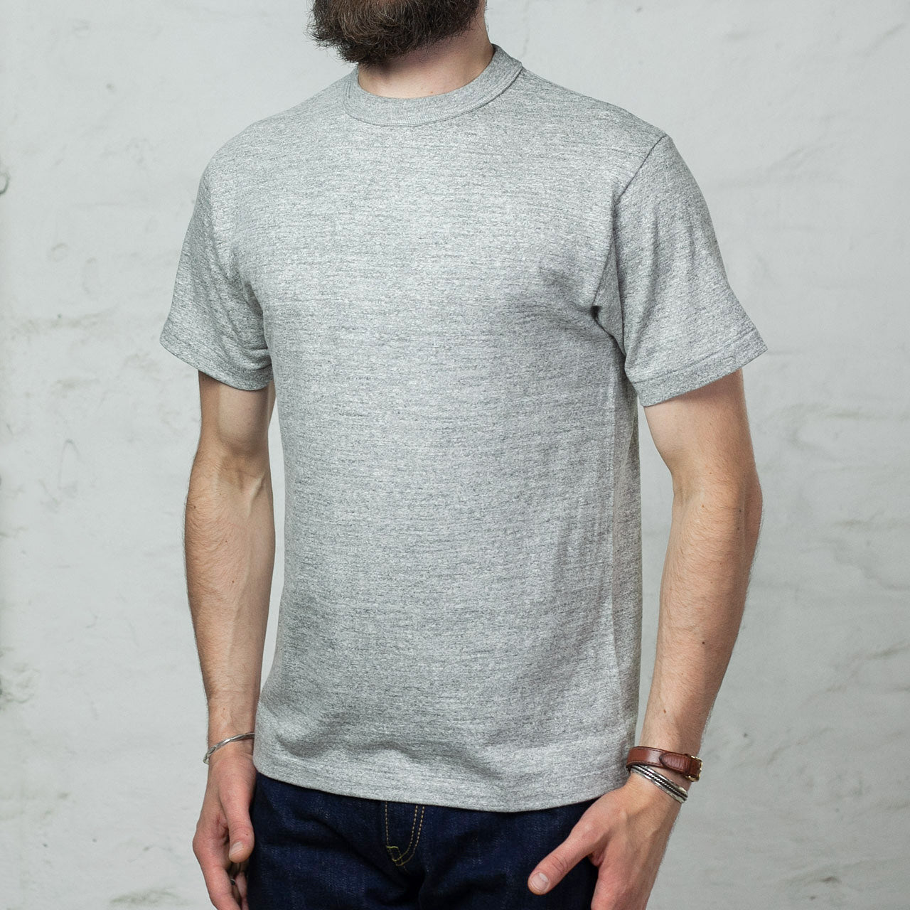 Lot 4601 Round Neck T-Shirt Grau Meliert