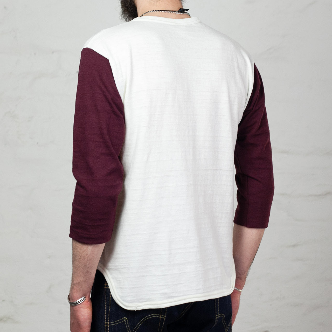 Lot 4800 Three Quarter Baseball Shirt Bordeaux