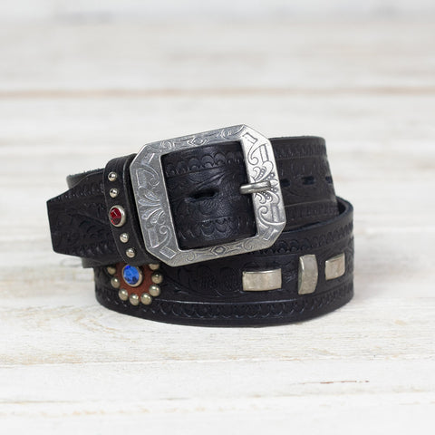 Zip Stevenson's Studded Belt Black 