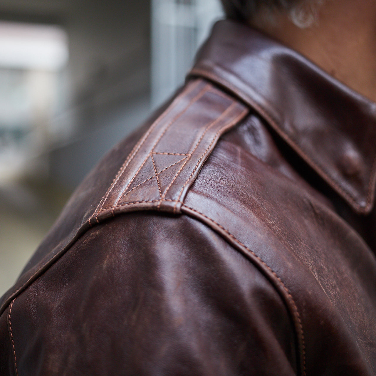 A-2 Pearl Harbor Time Worn Lederjacke Braun